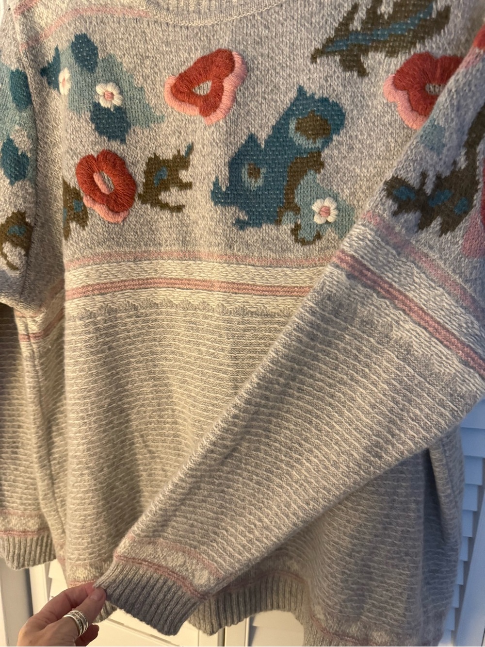 Sundance XXL Excellent used condition Floral Embroidered Crewneck Sweater - Picture 4 of 8